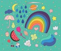 Fun pattern in a kid style